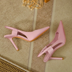 Nouvelles Chaussures à Talons Aiguilles pour Femmes, Tendance Mode, Couleur Unie, Élégantes, Style Français, Bout Pointu, pour l'Extérieur et les Soirées Estivales - Product Image 1