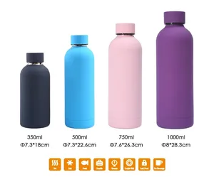 500 мл Лидер продаж Спортивная бутылка для воды с узким горлышком бутылка для воды с резиновым покрытием/порошковым покрытием/распылителем