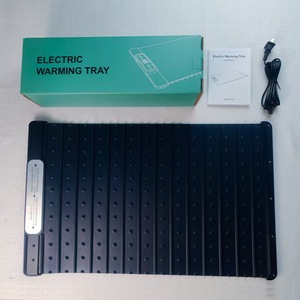 Chúng tôi nóng bán thực phẩm nóng lên Mat 62*38cm kích thước lớn điện nóng lên khay Silicone có thể gập lại ấm hơn tấm với ul giấy chứng nhận - Product Image 5