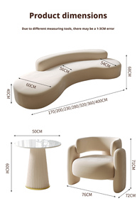 Sofá Individual Moderno de Lujo para Sala de Estar, Popular en Internet, Combinación de Mesa de Centro para Salón de Belleza, Silla de Recepción - Product Image 6