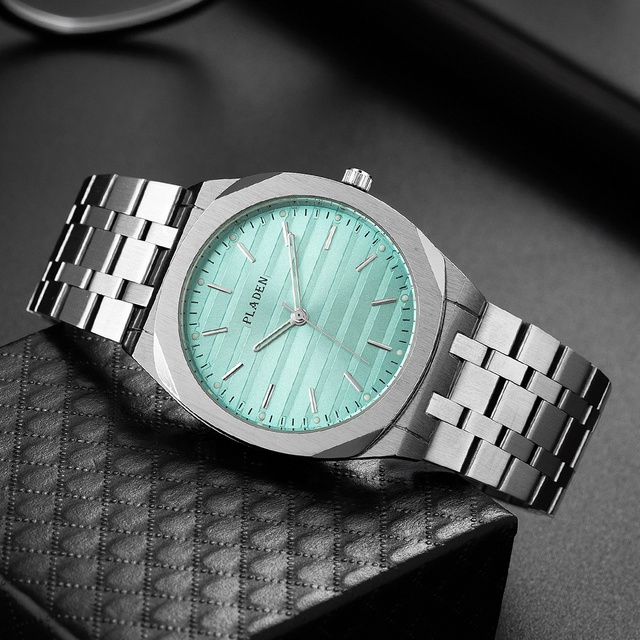 High Quality Ultra Thin Minimalist Stainless Steel Band Watch Waterproof Japan Quartz Blue Watches Men Wrist