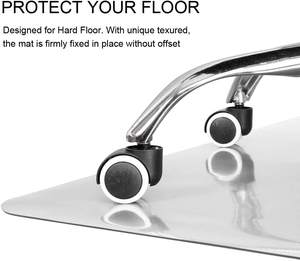 Tapis de chaise moderne en PVC transparent, tapis de chaise de bureau à glissement facile avec protection pour tapis de maison, tapis de protection sous le bureau - Product Image 3