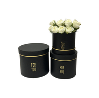 Boîte ronde en carton pour chapeaux, boîtes à cadeaux décoratives rondes en forme de Rose, pour noël, vente en gros, 12 pièces