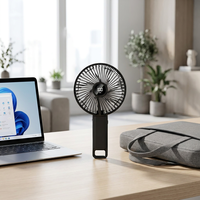 Ventilateur portable pliable de 6 pouces, 5 vitesses, écran LED, angle réglable, clip autobloquant, rechargeable par USB, pour la maison, le camping-car et l'extérieur