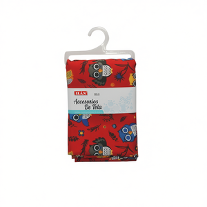 Accessorio in tessuto Iln 100 cm x 150 cm con stampa di gufo rosso per lavori artigianali - Product Image 1