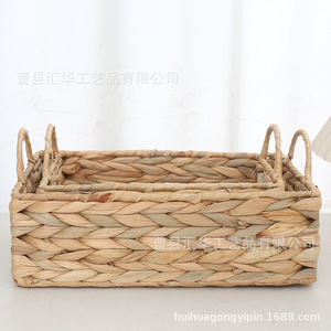 In stock woven <b>baskets</b> with handles, handmade gourd grass <b>storage</b> <b>baskets</b>, bedroom clothes organizers, multi-functional <b>storage</b> - Product Image 2