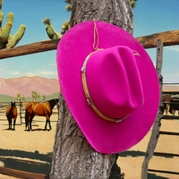 Chapeau de cowboy en feutre marron grande taille, 100% laine, souple, pour femme, à large bord, nouveau style, meilleur prix, possibilité d'ajouter un logo