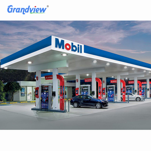 Cobertizo de Acero Inoxidable con Estructura de Rejilla para Gasolinera y Señalización Exterior para Estaciones de Servicio o Gasolineras - Product Image 1