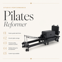 Reformer Pilates Commercial avec Box et Jump Board, Appareil Professionnel pour Studio de Pilates et Équipement de Gym