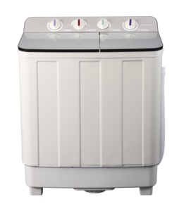 Lavatrice Compatta a Doppia Vasca, Capacità 18KG, Pompa di Scarico Integrata, Manopole Timer, Lavatrice Portatile per Casa, Dormitorio, Appartamento - Product Image 1