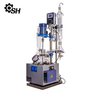 Reactor de vidrio monoladora de 2 L, biorreactor químico de laboratorio - Product Image 3