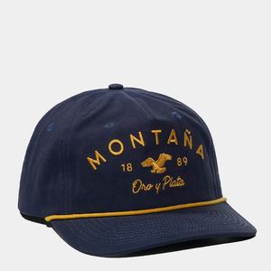 Casquette Snapback en coton non structurée à 5 panneaux avec logo personnalisé OEM, broderie, bleu marine, visière plate avec cordon - Product Image 4