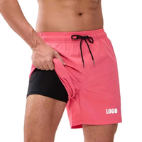 Short de plage d'été personnalisé grande taille pour hommes Short de bain décontracté avec fonction de natation sans couture et impression de motifs en polyester