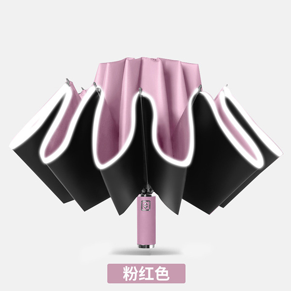 Totalmente automático - 10 varillas, reverso rosa.