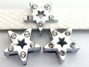 Hạt Charm Vương Miện Chữ Thập Hình Trái Tim Kim Cương Giả Hạt Charm Trượt 8Mm Cho Vòng Tay Vòng Cổ Thú Cưng Tự Làm Trang Sức Cho Nữ Hạt Charm Vòng Tay Trượt 8Mm - Product Image 4