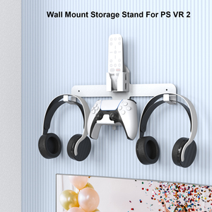 ที่ยึดติดผนัง VR - ที่วางเก็บของแบบแขวนสำหรับ /<span class=keywords><strong>PSVR</strong></span> 2/Playstation VR Headsets, ที่แขวนคอนโทรลเลอร์เกม ประหยัดพื้นที่ - Product Image 2