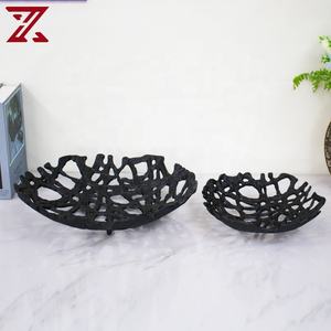 Nouveau design bols de service en métal ferronnerie rétro évidant de <span class=keywords><strong>grandes</strong></span> plaques métalliques pour la décoration de centres de table - Product Image 4