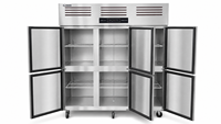 Réfrigérateur et congélateur commercial à double température 630+670L à 6 portes pour le stockage de viande et de fruits de mer