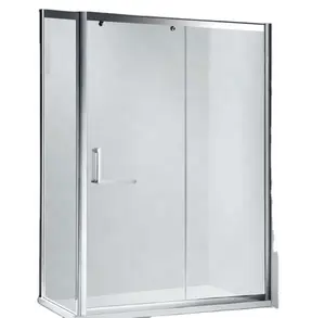 European Luxury Comfortable Aluminium Frame Material and Square Tray Shape Sliding Bathroom Shower Enclosure