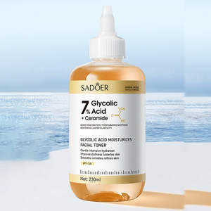 SADOER OEM Etichetta Privata Tonico Lenitivo Idratante all'Acido Glicolico 230ml Esfoliante Illuminante per Pelli Scure Logo Personalizzato - Product Image 3