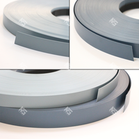 Bande de bord UV PVC/ABS Coupe de bord de meuble gris 0.4-3mm/16-56mm Rouleau étanche 100/200m pour contreplaqué MDF OSB.