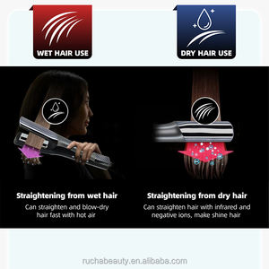 RUCHA <span class=keywords><strong>Plancha</strong></span> à cheveux infrarouge et sèche-cheveux ionique pour cheveux humides et secs, idéale pour salon - Product Image 6