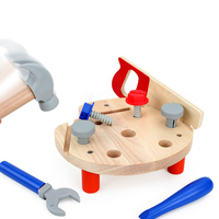 Petit atelier de menuiserie en bois pour enfants - Ensemble d'outils à assembler et jouet Montessori pour développer la motricité fine et l'interaction parent-enfant