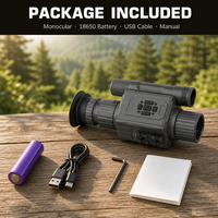 Caméra monoculaire de vision nocturne pour patrouille, portée 200-400 m, HD 1080P, grossissement 5X, écran AMOLED, pour la chasse, robuste, haute qualité