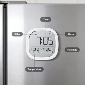 Thermo-hygromètre numérique LCD miniature pour la <span class=keywords><strong>cuisine</strong></span>, la maison, l'intérieur, avec aimant, pour mesurer la température et l'humidité - Product Image 3