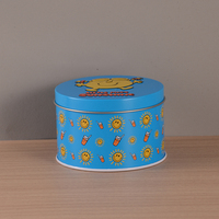 Usine en gros bonbons ronds Dates stockage des aliments boîte en fer blanc Biscuit chocolat cadeau bidon en métal
