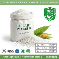 Hoogtransparante PLA FY804 harskorrels 100% zuivere biologisch afbreekbare polymelkzuur voor transparante plaat-extrusie en fruitbakken