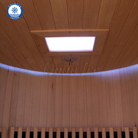 Sauna infrarouge OMNI Hemlock en bois massif de luxe pour 1 personne, 6 kW, vapeur sèche, faible EMF, panneau de commande tactile, pour utilisation en salle de sport