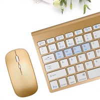 Ensemble clavier et souris sans fil 2,4 GHz rétroéclairé USB, portable, double mode, pour bureau et ordinateur portable, économe en énergie
