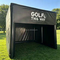 Tente de golf gonflable personnalisée pour enfants, simulateur portable pour l'intérieur et l'extérieur, jeu et entraînement en plein air, avec balles et clubs de golf pour événements et locations