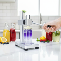 Machine de bouchage et de scellage semi-automatique à commande manuelle pour bouteilles de thé au lait avec couvercle à pression facile à ouvrir et levier de pression pour canettes