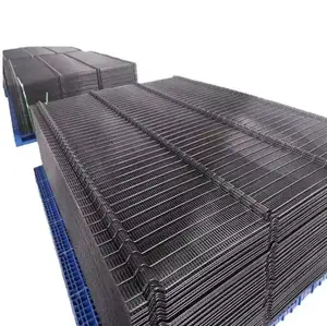 Çevre dostu 3D dekoratif yeşil çelik çit panelleri 6 ölçer kaynaklı tel örgü çit panelleri