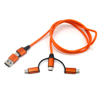 Cable de Carga Rápida USB Tipo-C para Computadora y Teléfonos Móviles, 6 en 1, Multifuncional, Suministro de Fábrica