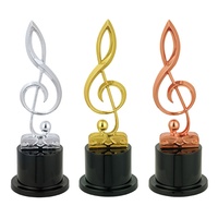 Oneway Wholesale : Tendance mode, Coupe de récompense en cristal transparent gravée à la main, Plaque en bambou créative personnalisée, Microphone, Musique