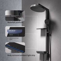Ensemble de douche température constante affichage numérique tout cuivre bain intelligent pressurisé piano salle de bain atmosphère clé douche