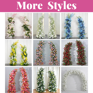 Décoration populaire d'extérieur en fleurs artificielles en soie, arche en forme de papillon pour toile de fond de mariage avec support - Product Image 6