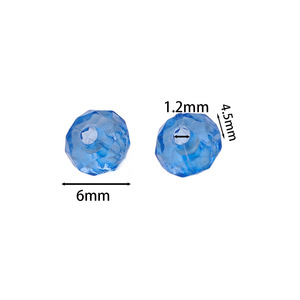 Acrylic Flat <b>Beads</b> 6mm Colored Transparent Loose Round <b>Beads</b> For Bracelet Making DIY Jewelry Accessories Bulk Wholesale - Product Image 2