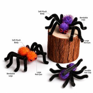 Fermagli per Capelli a Forma di Ragno per Halloween, per Ragazze e Donne, Ragazzi di Spagna pieghevoli, Decorazioni per Trick or Treat, Accessori per Cosplay e Uso Quotidiano, Regalo - Product Image 4