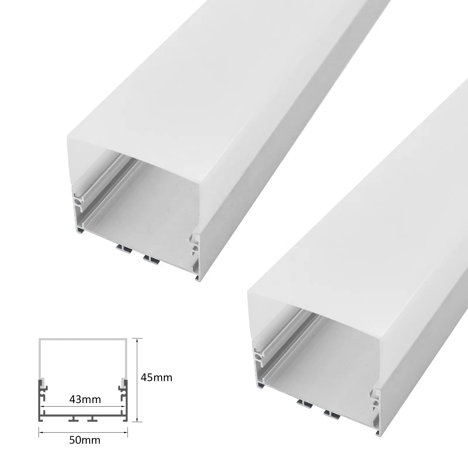 Nuova tendenza S50 luce Led per la casa 50*45mm tre lati alloggiamento luminoso striscia di luce di alluminio profilo