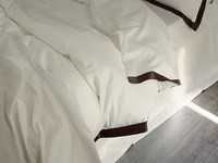 Parure de lit 100S en coton satiné pour lit King/Queen, motif ruban, drap-housse pour l'hiver, magnifique ensemble de draps complets