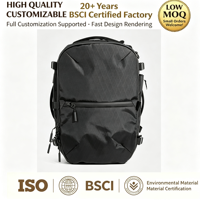 Sac à dos de voyage vintage en nylon, sac de voyage intelligent pour avion, sac de week-end, sac à dos d'affaires 28L pour ordinateur portable