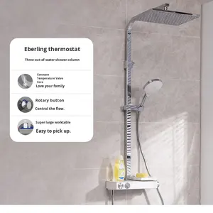 Kohler Abeiling Control Colonne de douche thermostatique à trois sorties Multi-Fonctionnelle Large Top Laiton Spray Soft Pattern 23861/23753 - Product Image 1