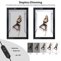 PULUZ 200cm 2M Boîte à lumière de studio photo à 6 bandes lumineuses 240W 5500K en nylon pour la photographie de portraits de modèles adultes et de vêtements