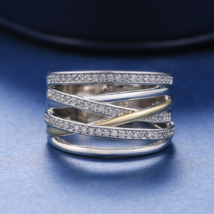 Anello da Donna Multifila con Zirconia Cubica, Gioiello alla Moda per Dito - Product Image 3