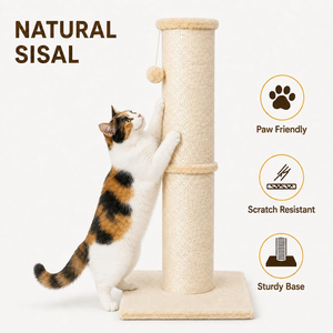Rascador para Gatos de 32 Pulgadas de Alto, Rascador de Sisal Natural de 5.5 Pulgadas de Diámetro, Resistente a los Arañazos y Duradero - Product Image 2