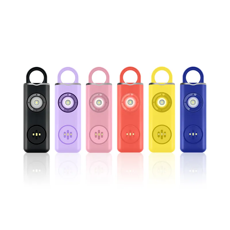 New130DB Recharge Portable Emergency SOS Security Self Defense Alarm Keychain Personal Alarm for Women Children Elders